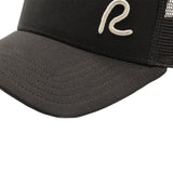 Rewired 2.0 Essential R Trucker Cap - Black/Light Grey - Stitched Peak