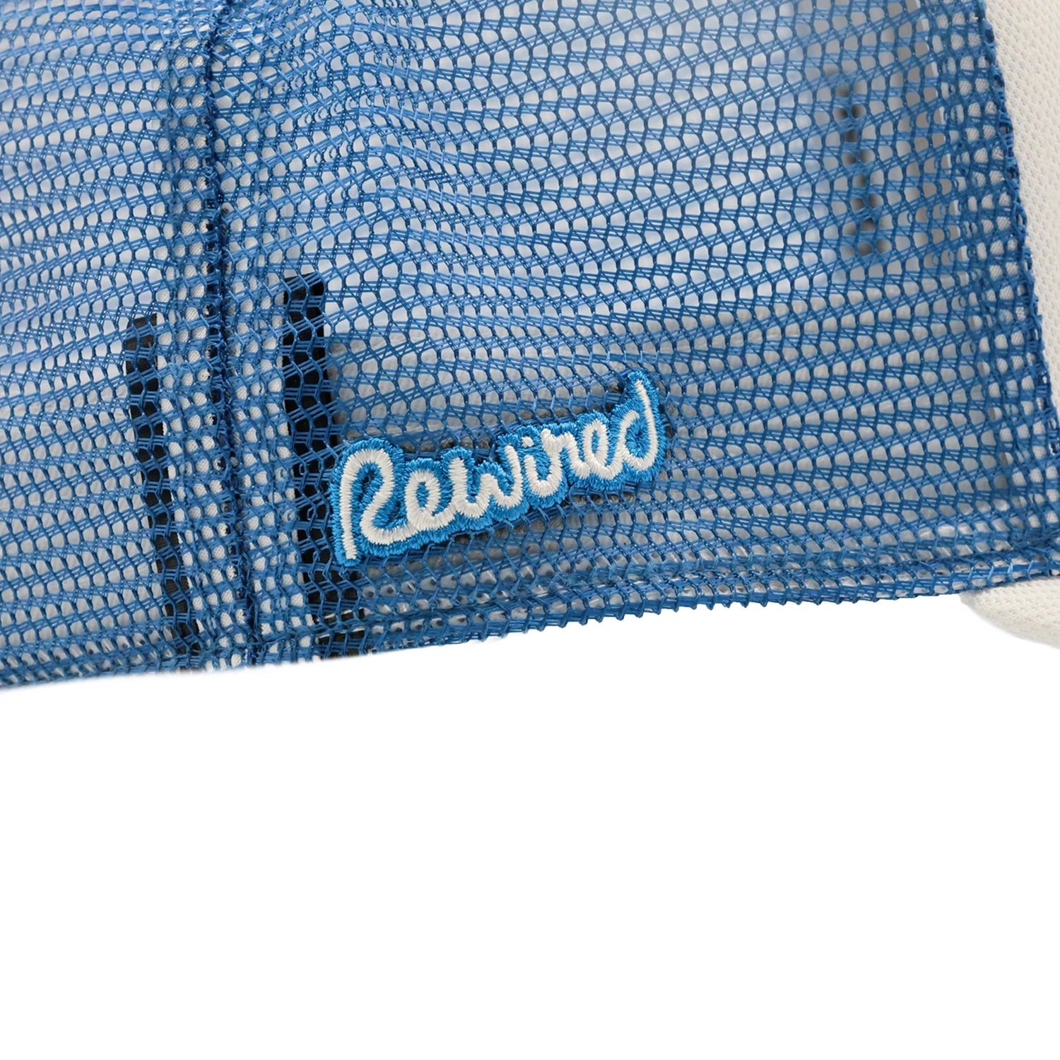 Rewired 2.0 Essential R Trucker Cap -Hawaiian Blue/White - Side Script
