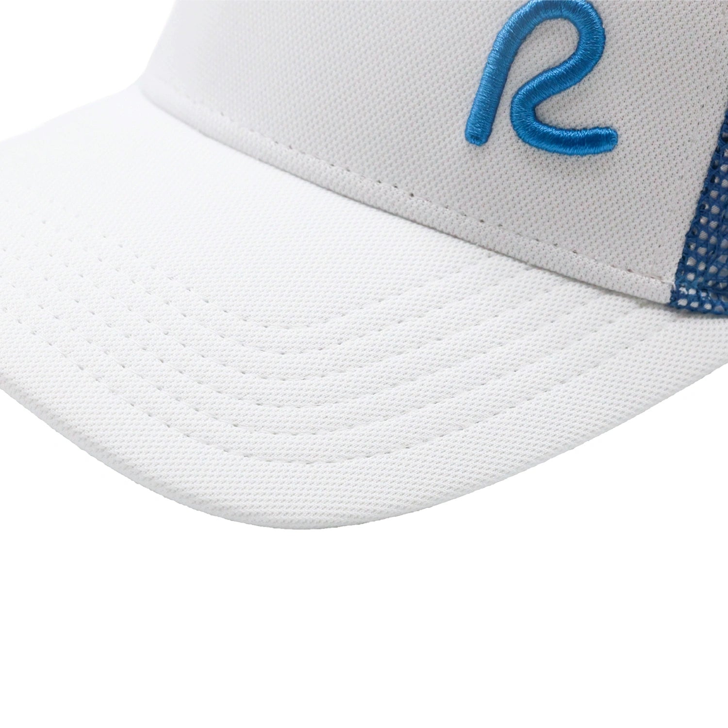 Rewired 2.0 Essential R Trucker Cap -Hawaiian Blue/White - Stitched Peak