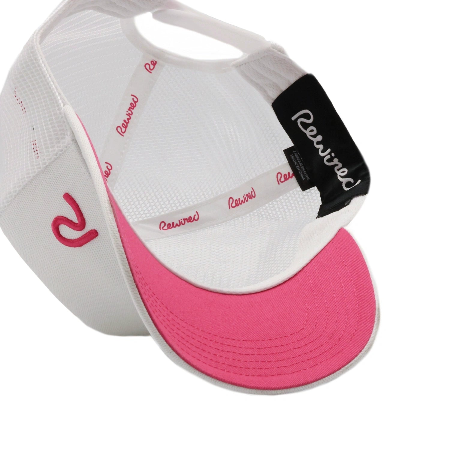 Rewired 2.0 Essential R Trucker Cap - White/Hot Pink - Underside