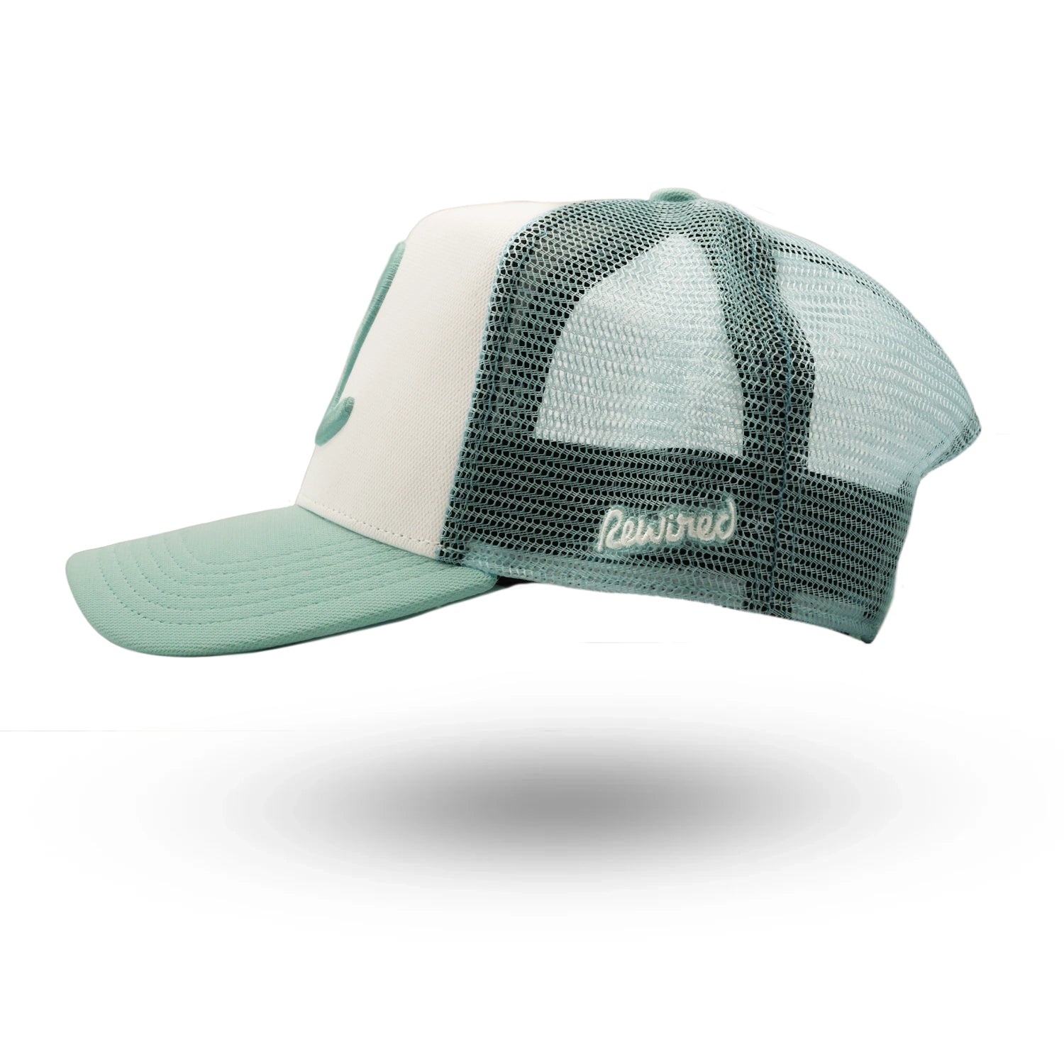 Rewired 2.0 R Trucker Cap - Aqua/White - Left