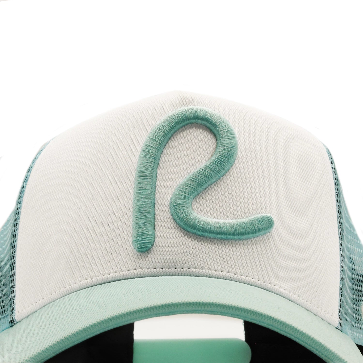Rewired 2.0 R Trucker Cap - Aqua/White - R Logo