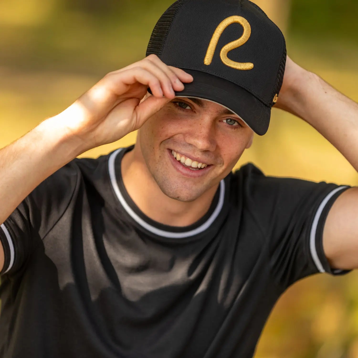 Rewired 2.0 R Trucker Cap - Black/Gold/Grey