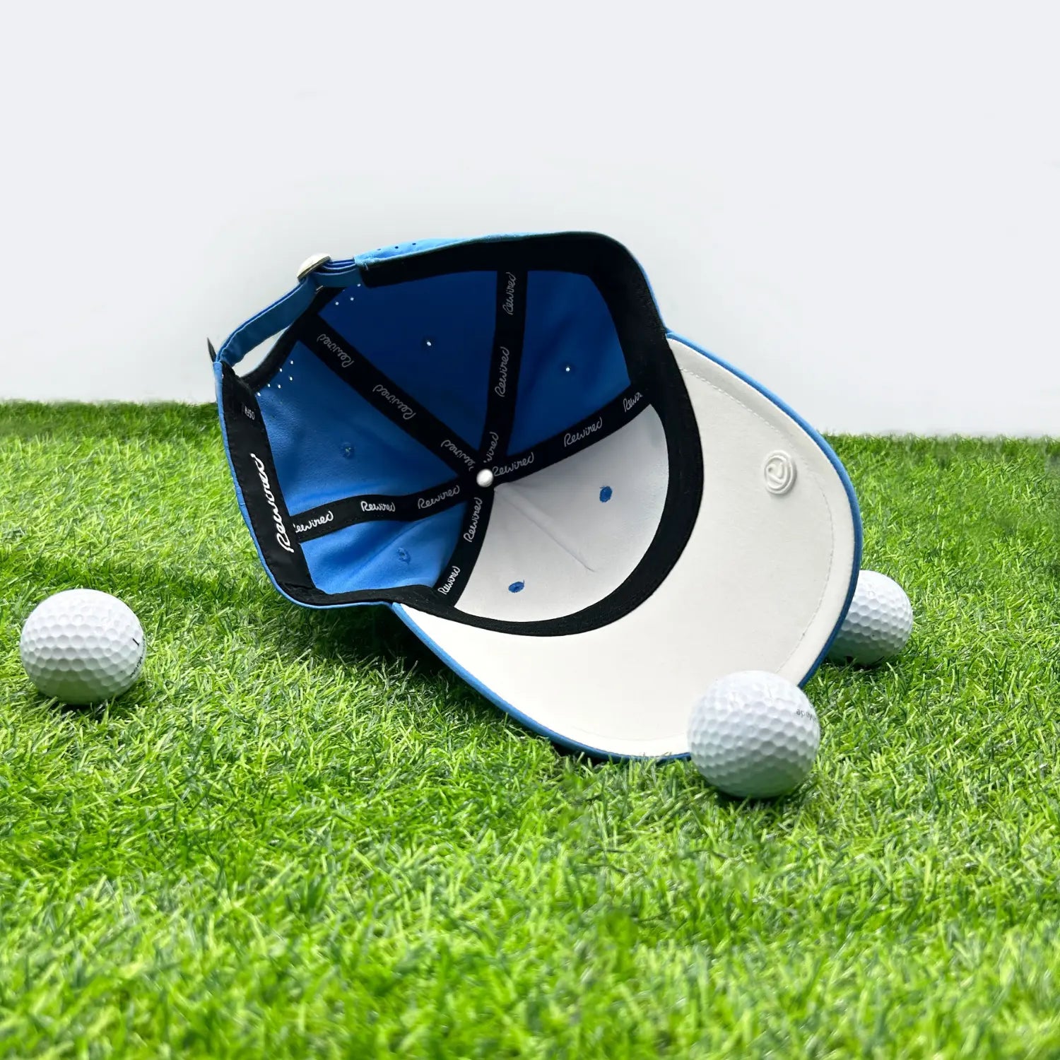 Rewired Matrix Baseball Cap - Blue/White - Contrast Under Visor