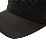 Rewired Script Trucker - Black Tonal - Stitched Peak
