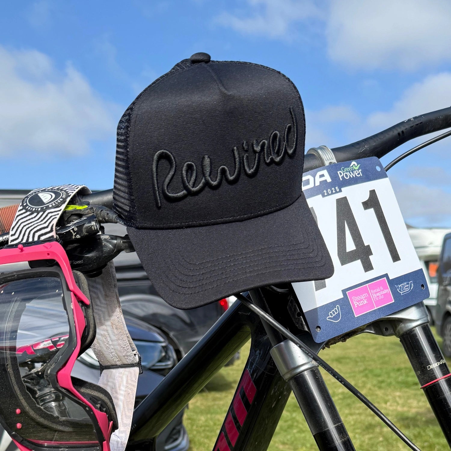 Rewired Script Trucker Cap - Black Tonal