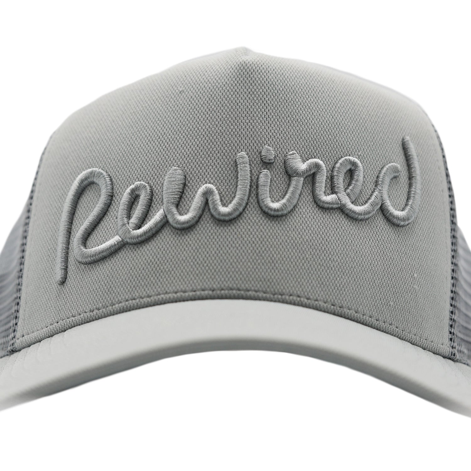 Rewired Script Trucker Cap - Grey Tonal - Script Logo