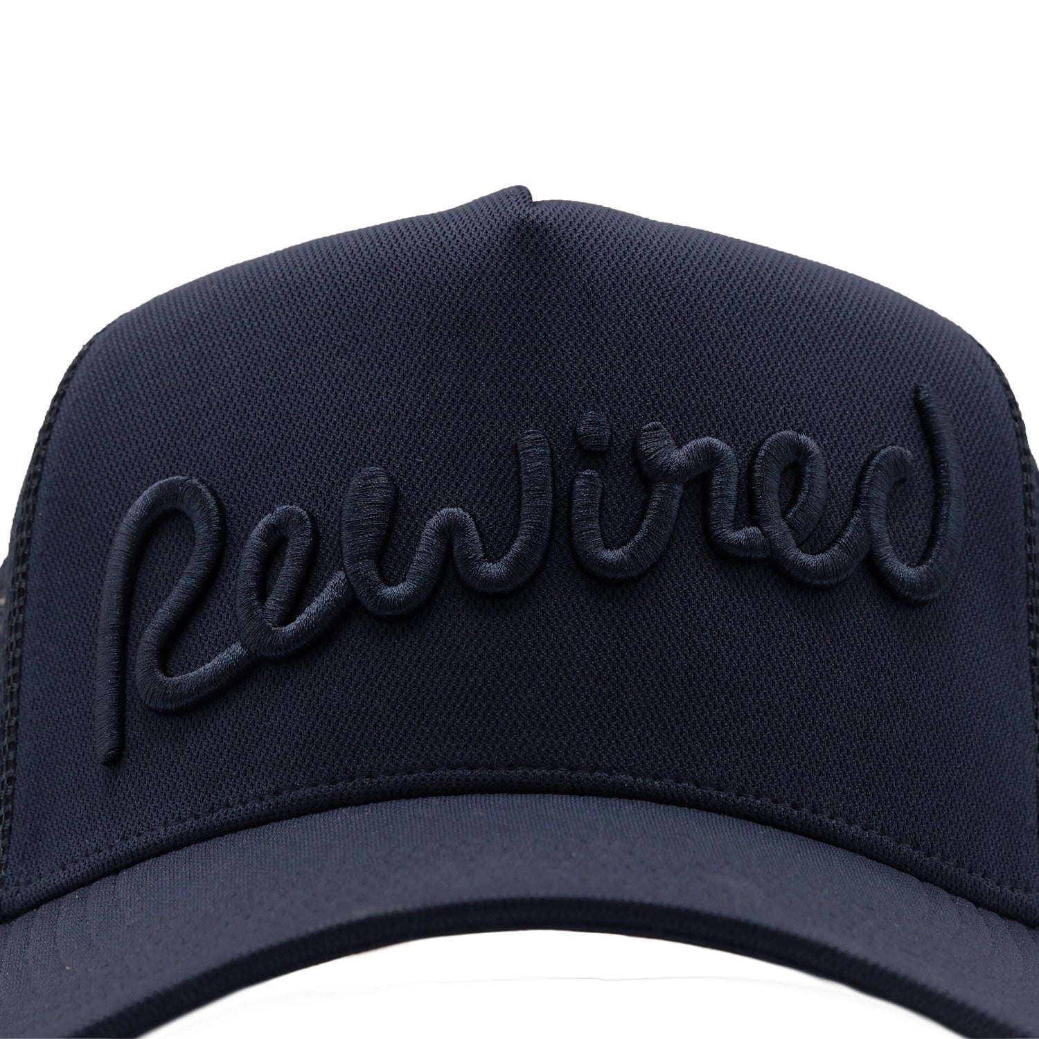 Rewired Script Trucker Cap - Navy Tonal - Script Logo