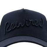 Rewired Script Trucker Cap - Navy Tonal - Script Logo