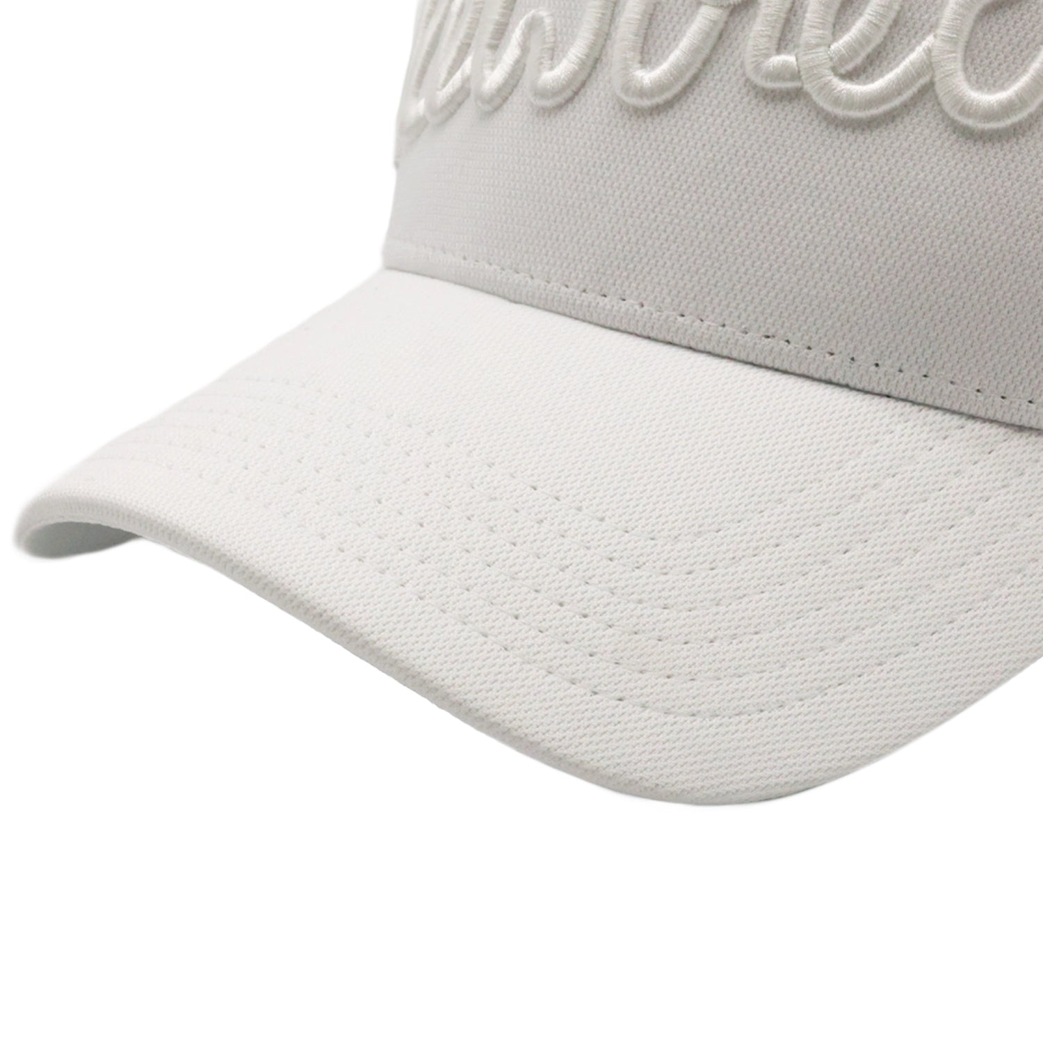 Rewired Script Trucker - White Tonal - Stitched Peak