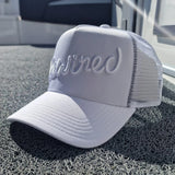 Rewired Script Trucker Cap - White Tonal