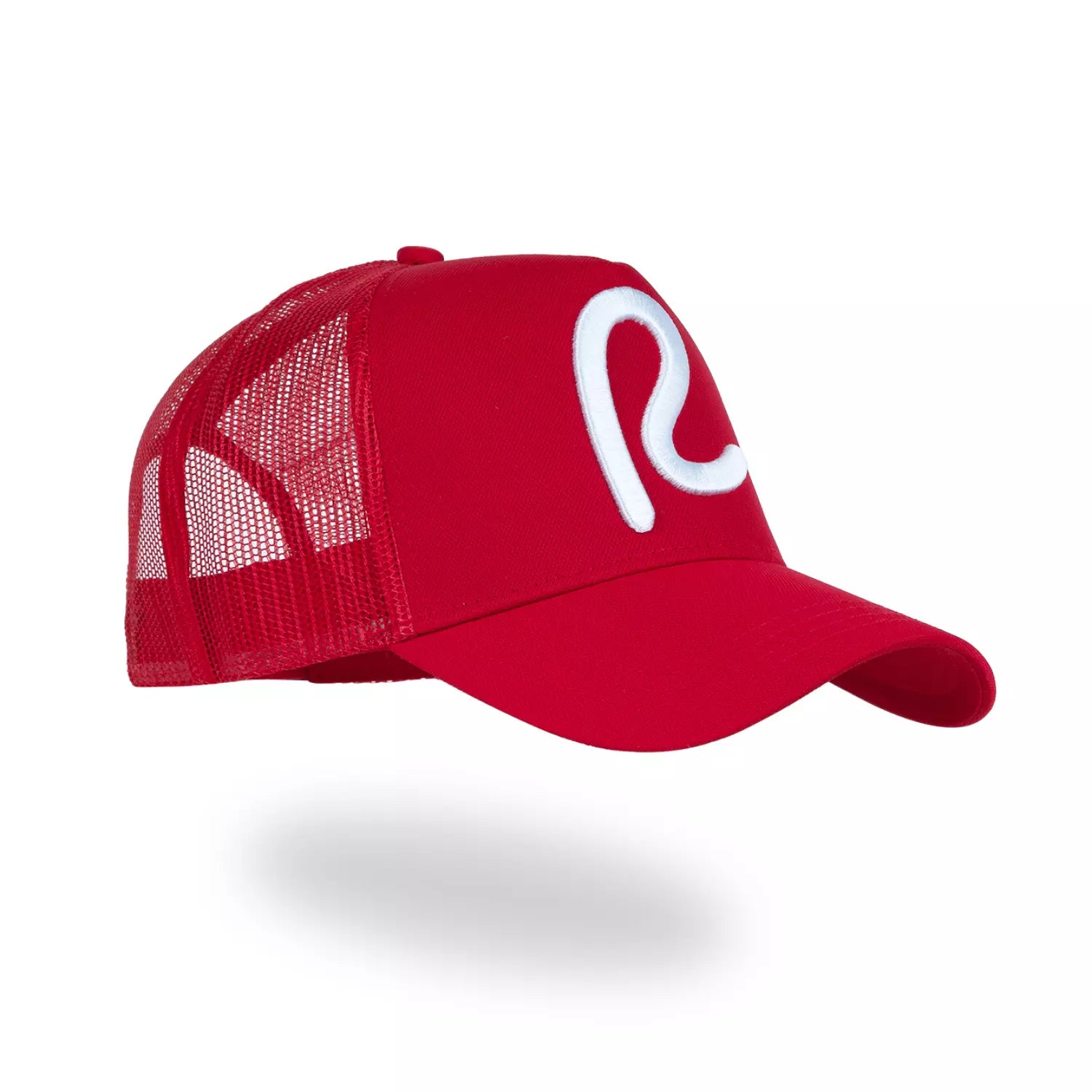 Rewired R Trucker Cap Red White Rewired Brand