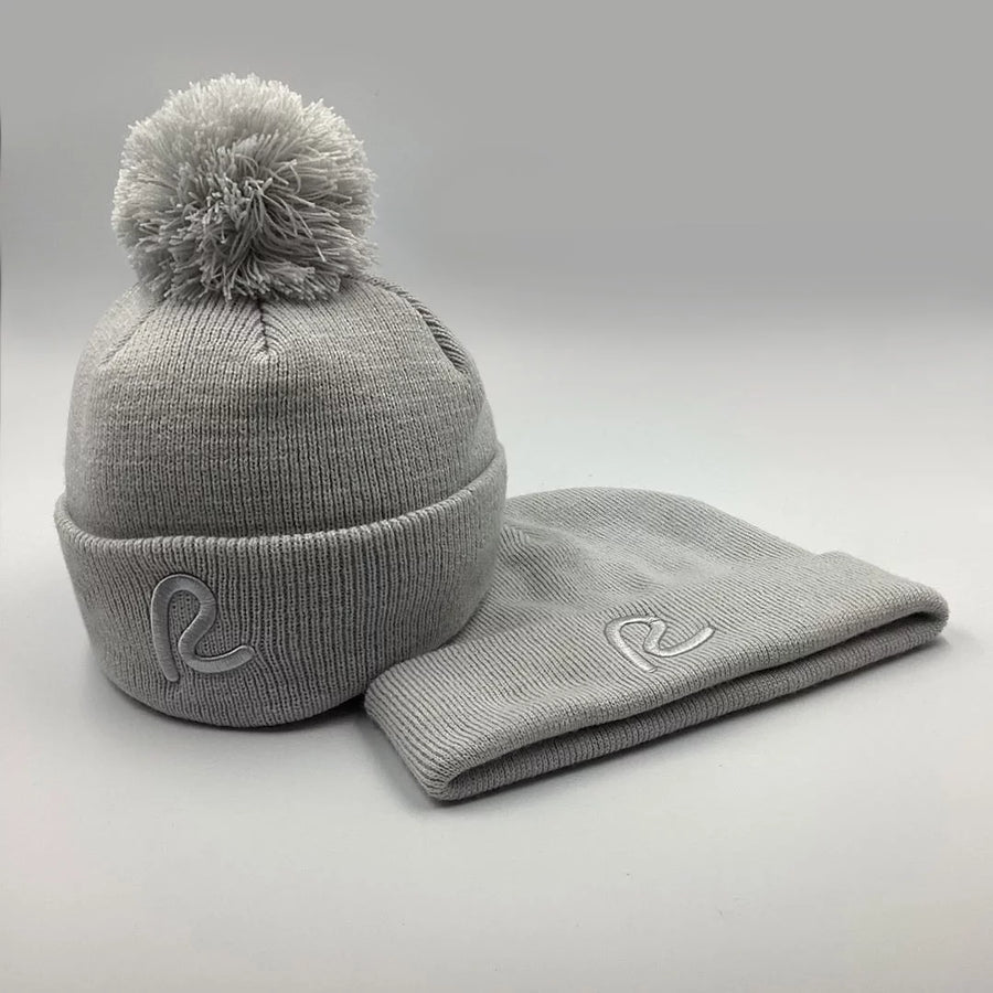 Rewired Bobble Hat Grey Tonal Rewired Brand