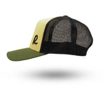Rewired 2.0 Essential R Trucker Cap - Olive/Sand/Black - Left