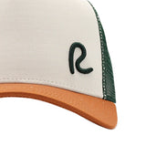 Rewired 2.0 Essential R Trucker Cap - Rust/White/Green - Front