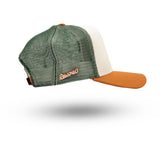 Rewired 2.0 Essential R Trucker Cap - Rust/White/Green - Right