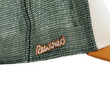 Rewired 2.0 Essential R Trucker Cap - Rust/White/Green - Side Script Logo