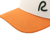 Rewired 2.0 Essential R Trucker Cap - Rust/White/Green - Stitched Peak
