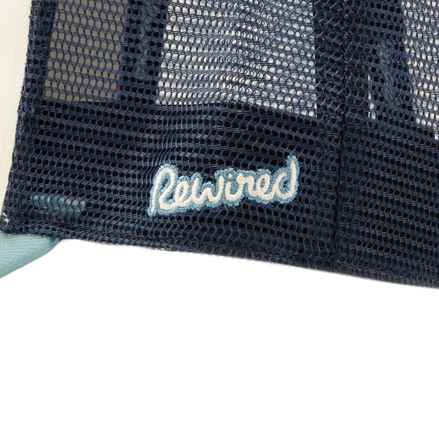 Rewired 2.0 R Trucker Cap - Blue/Off White/Navy - Side Script Logo