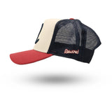 Rewired 2.0 R Trucker Cap - Burgundy/Off White/Navy - Left