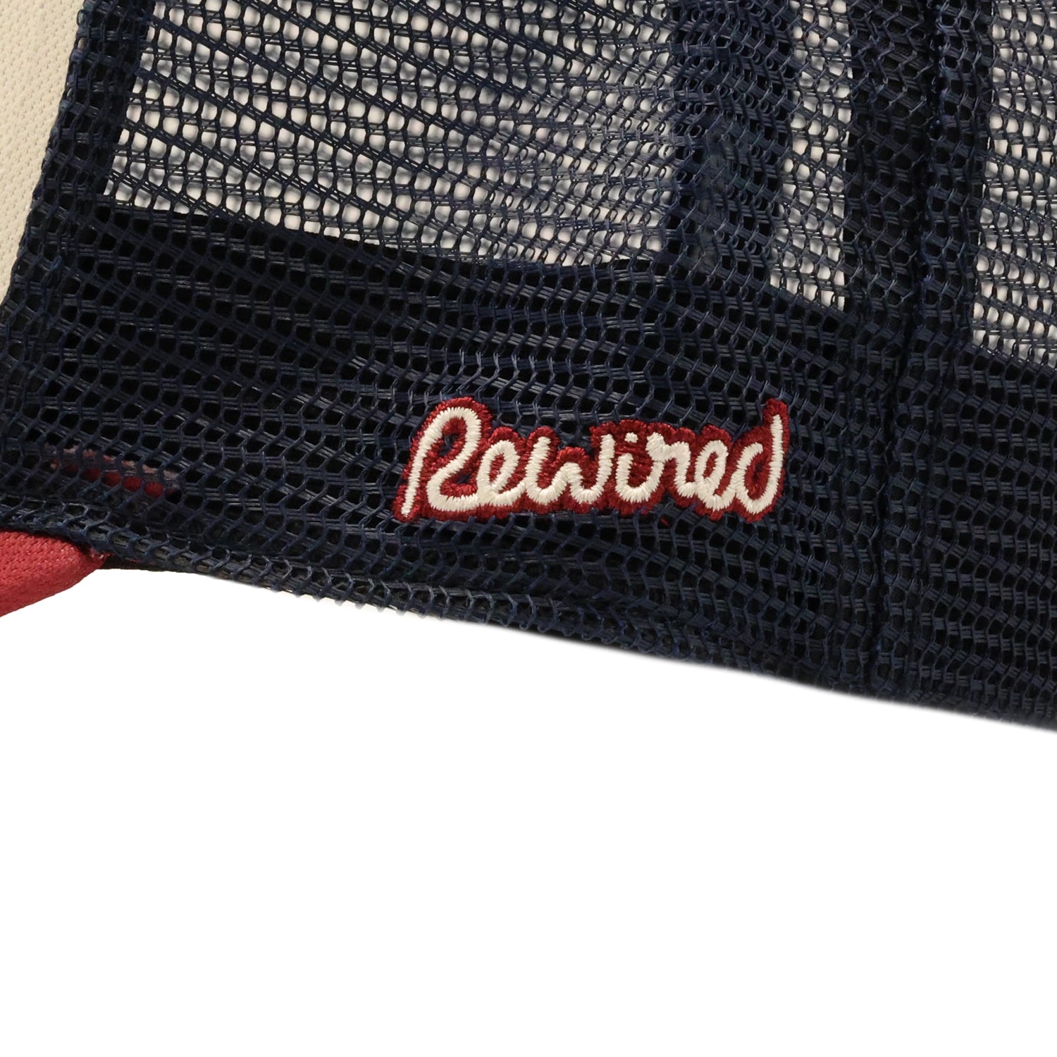Rewired 2.0 R Trucker Cap - Burgundy/Off White/Navy - Side Script Logo