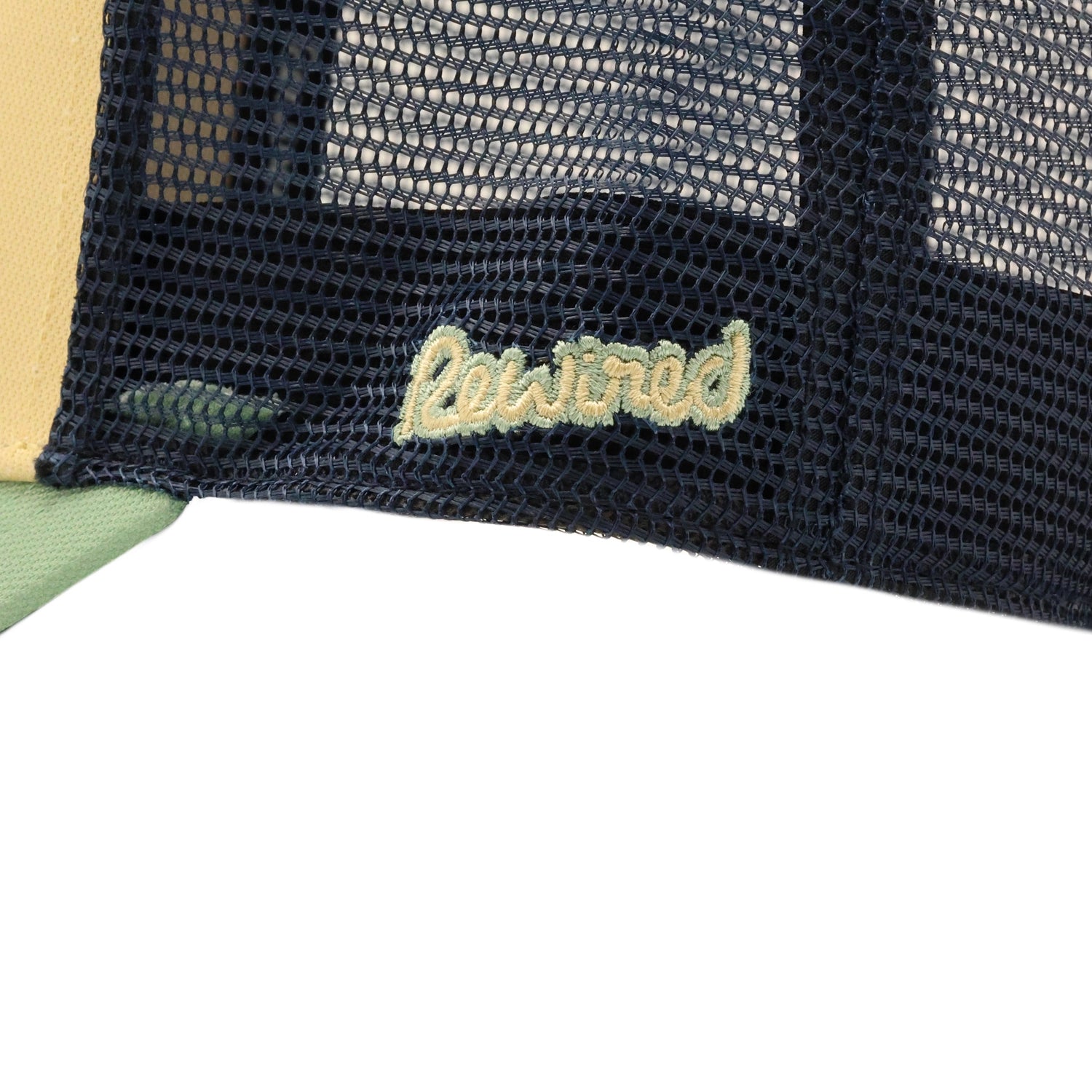 Rewired 2.0 R Trucker Cap - Teal/Sand/Navy - Side Script Logo