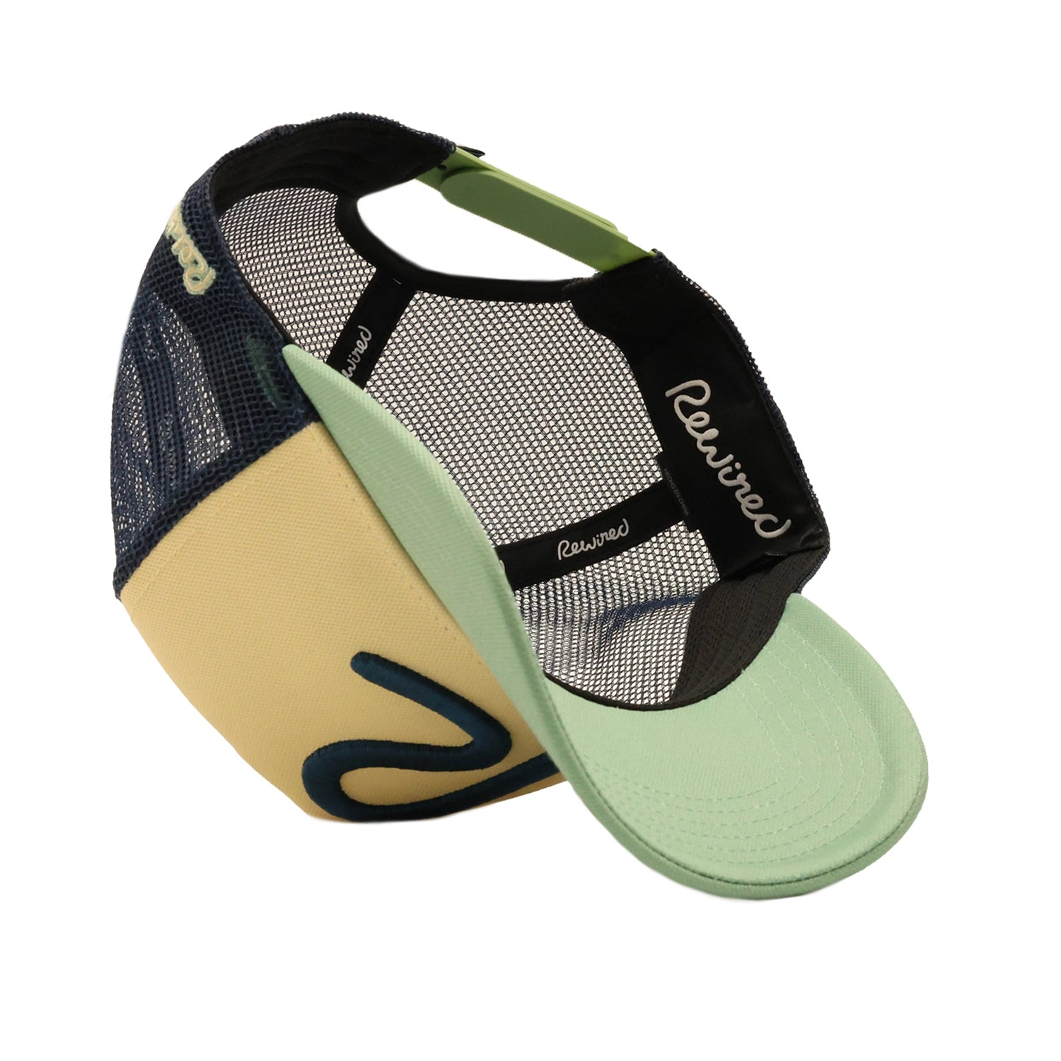 Rewired 2.0 R Trucker Cap - Teal/Sand/Navy - Underside