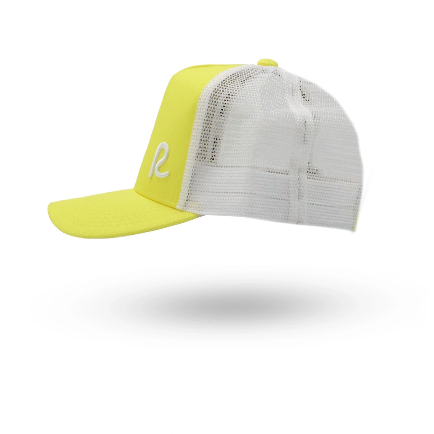 Rewired 2.0 Essential R Trucker Cap - Lemon/White - Left