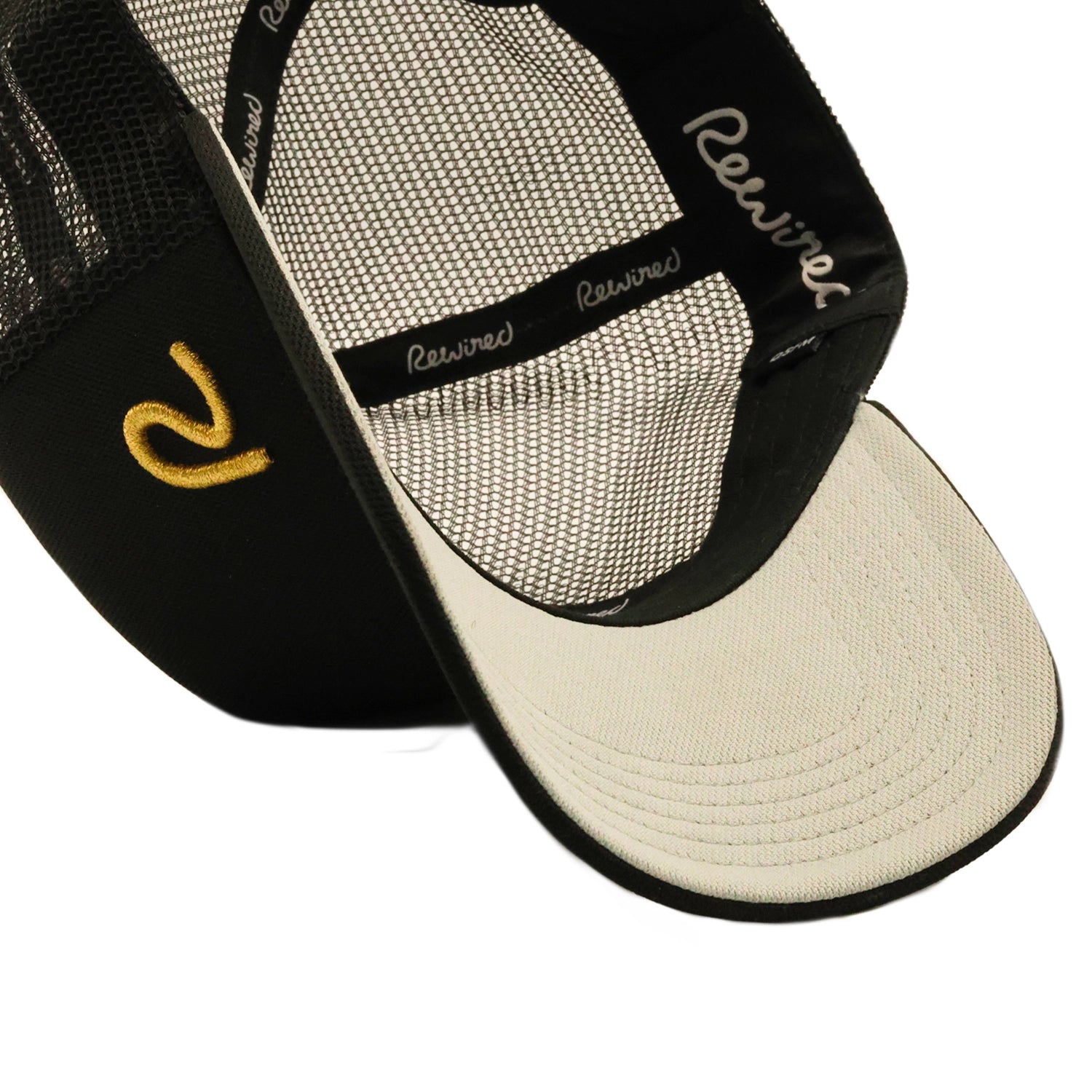 Rewired 2.0 Essential R Trucker - Black/Gold/Grey - Under Visor