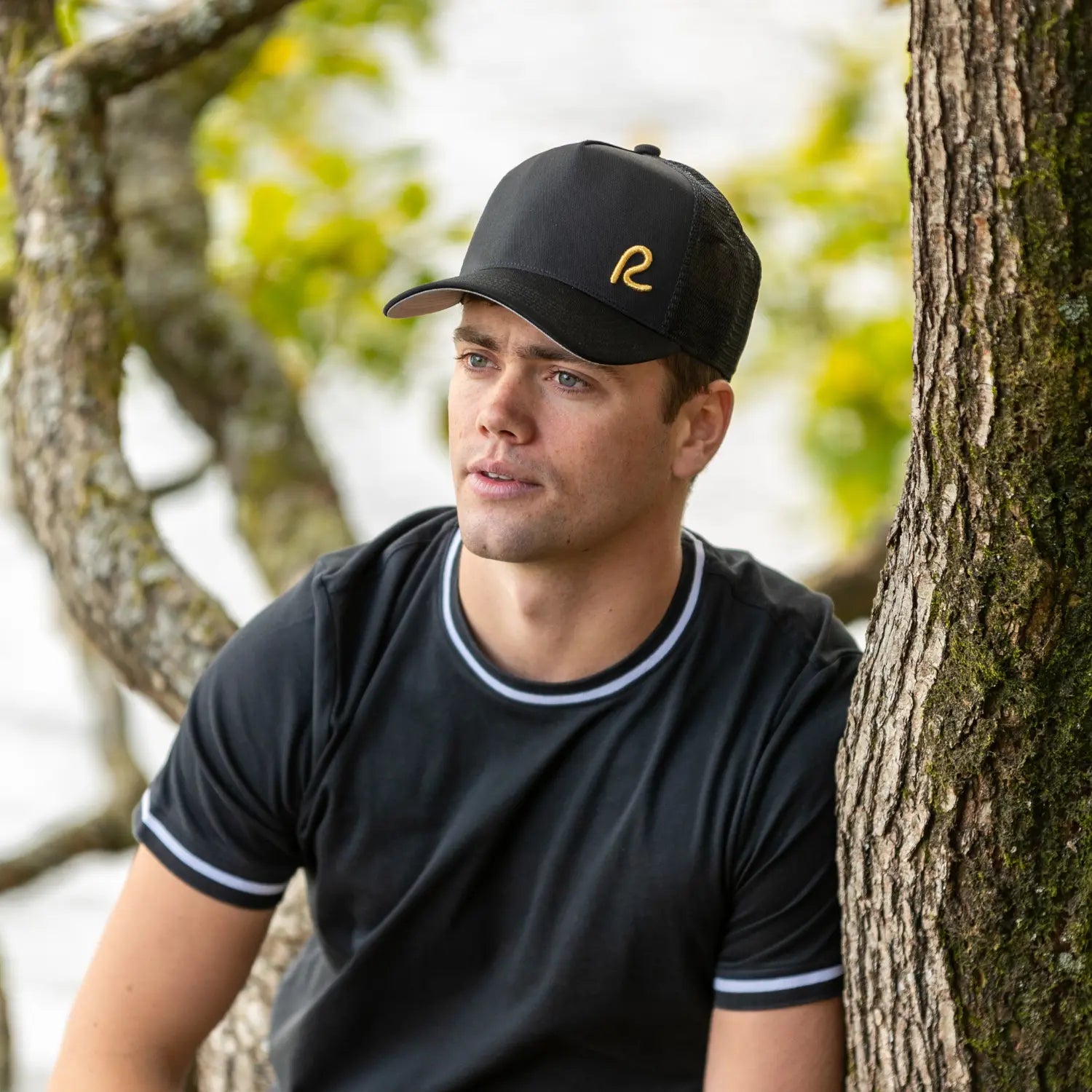 Rewired 2.0 Essential R Trucker Cap - Black/Gold/Grey