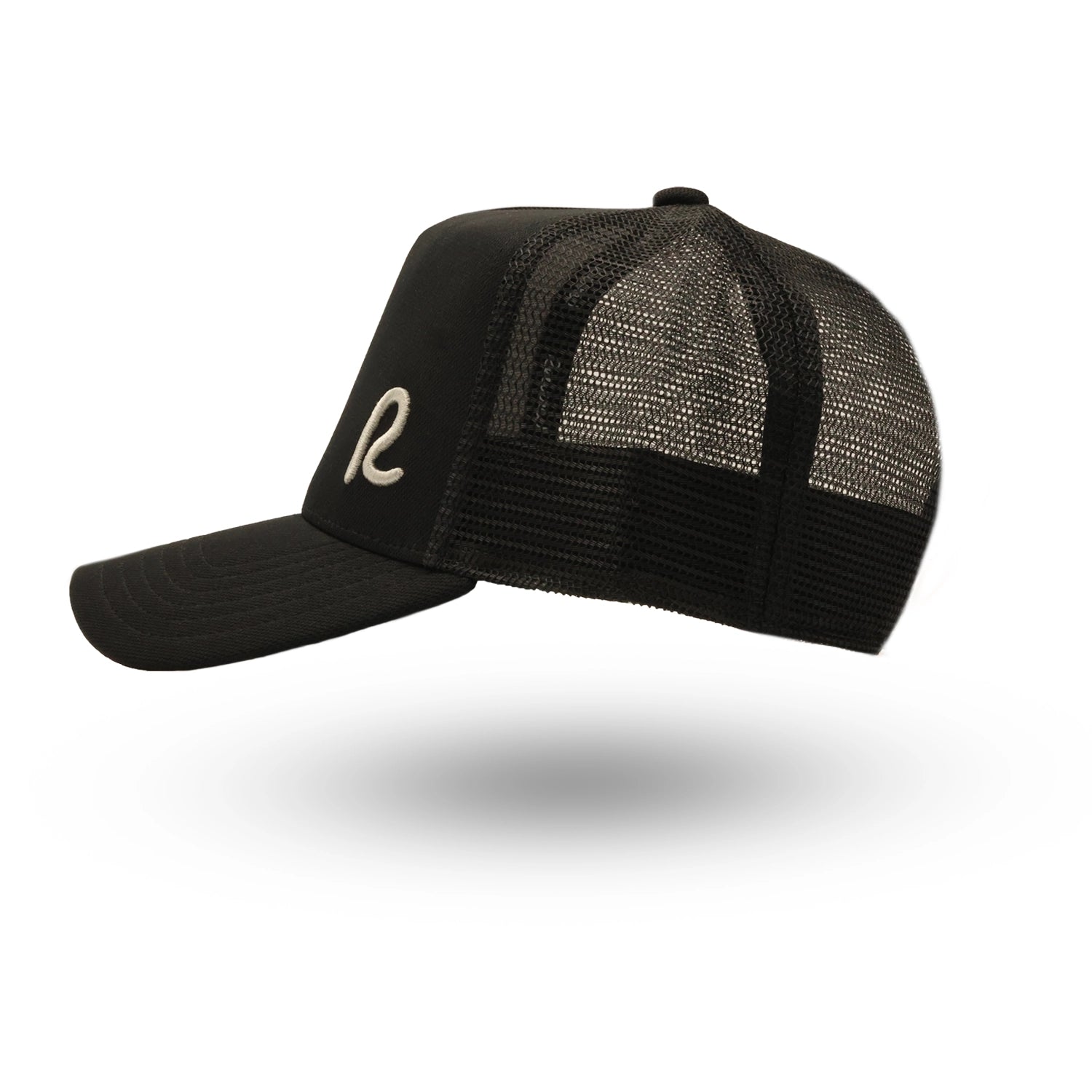 Rewired 2.0 Essential R Trucker Cap - Black/Light Grey - Left