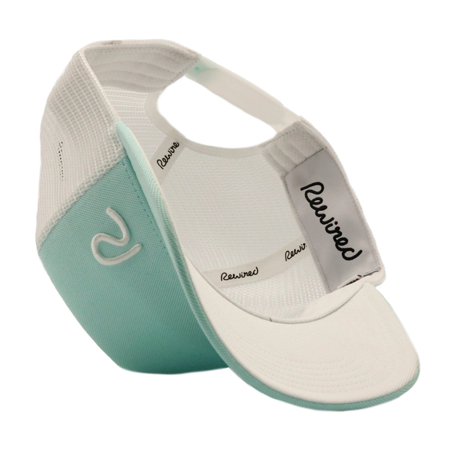 Rewired 2.0 Essential R Trucker Cap - Aqua/White - Underside
