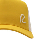 Rewired 2.0 Essential R Trucker Cap - Golden Sand/White - Front Logo