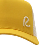 Rewired 2.0 Essential R Trucker Cap - Golden Sand/White - Front Logo