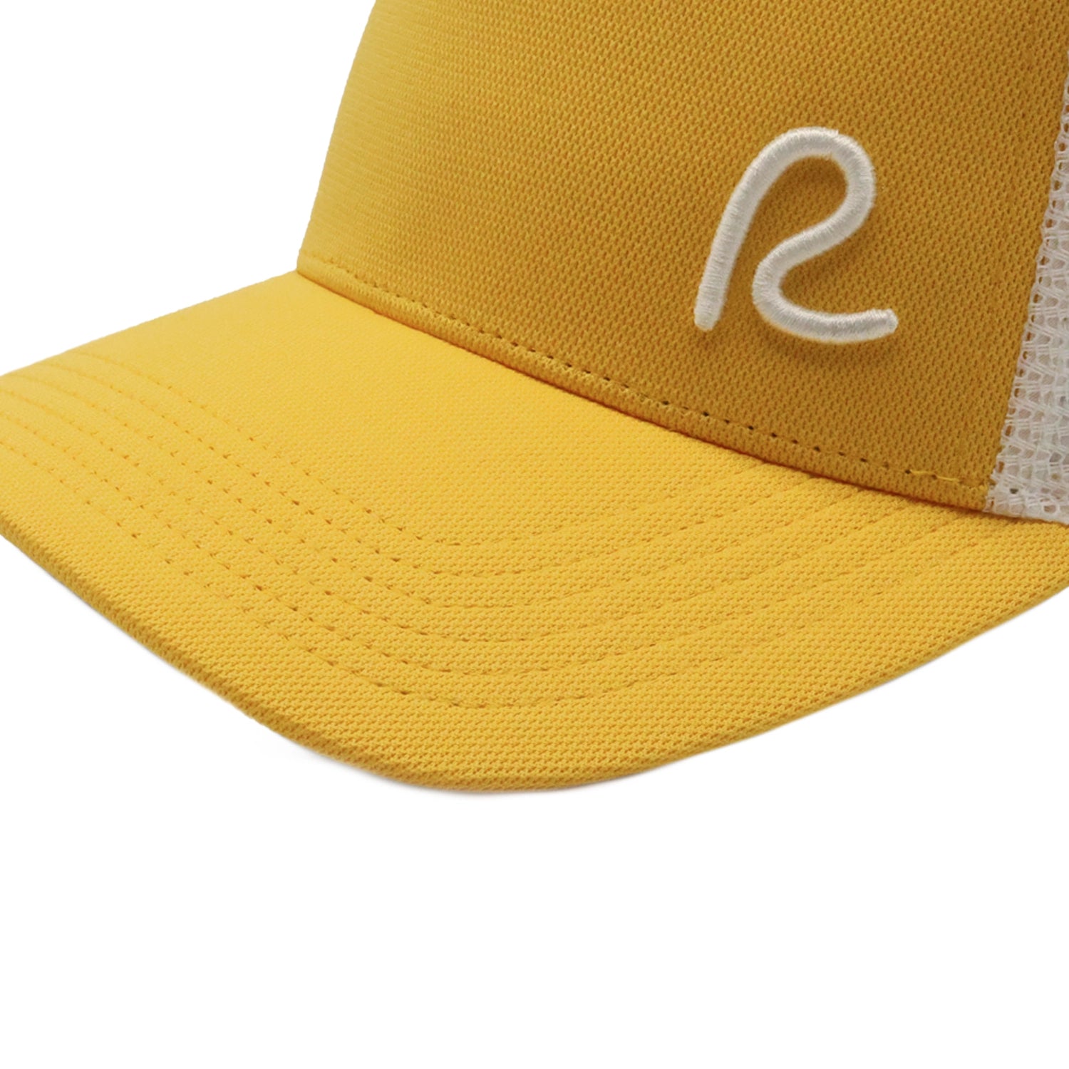 Rewired 2.0 Essential R Trucker Cap - Golden Sand/White - Stitched Peak