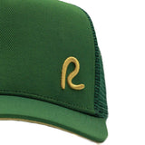 Rewired 2.0 Essential R Trucker Cap - Forest Green/Gold - Logo