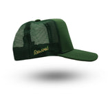 Rewired 2.0 Essential R Trucker Cap - Forest Green/Gold - Right