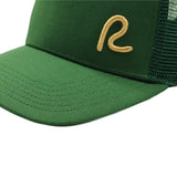 Rewired 2.0 Essential R Trucker Cap - Forest Green/Gold - Stitched Visor