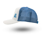 Rewired 2.0 Essential R Trucker Cap -Hawaiian Blue/White - Left