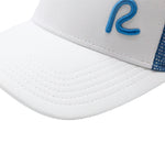 Rewired 2.0 Essential R Trucker Cap -Hawaiian Blue/White - Stitched Peak