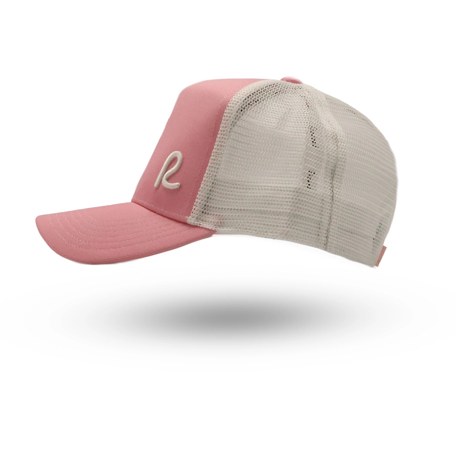 Rewired 2.0 Essential R Trucker Cap - Powder Pink/White - Left