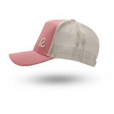 Rewired 2.0 Essential R Trucker Cap - Powder Pink/White - Left
