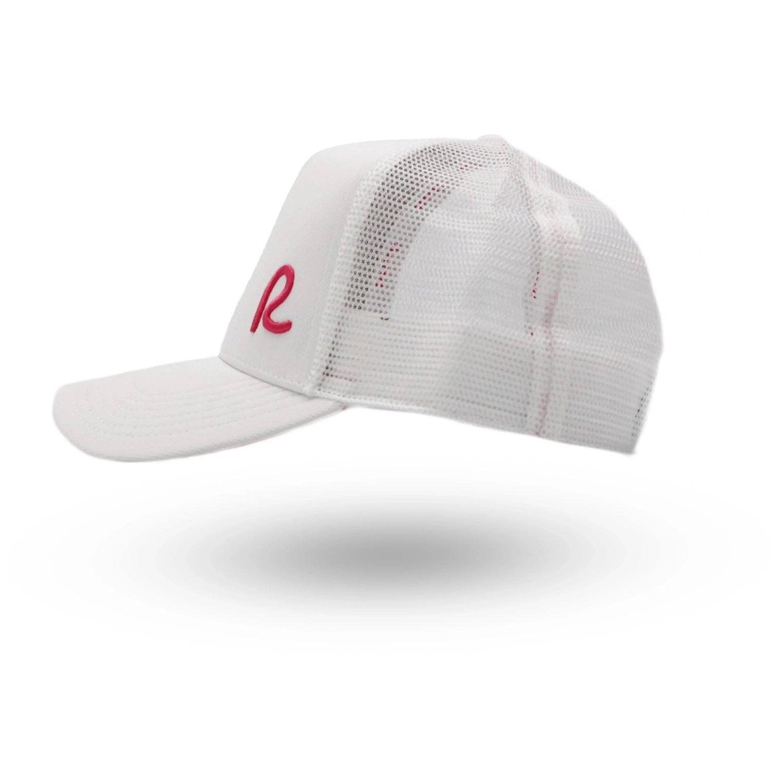 Rewired 2.0 Essential R Trucker Cap - White/Hot Pink - Left