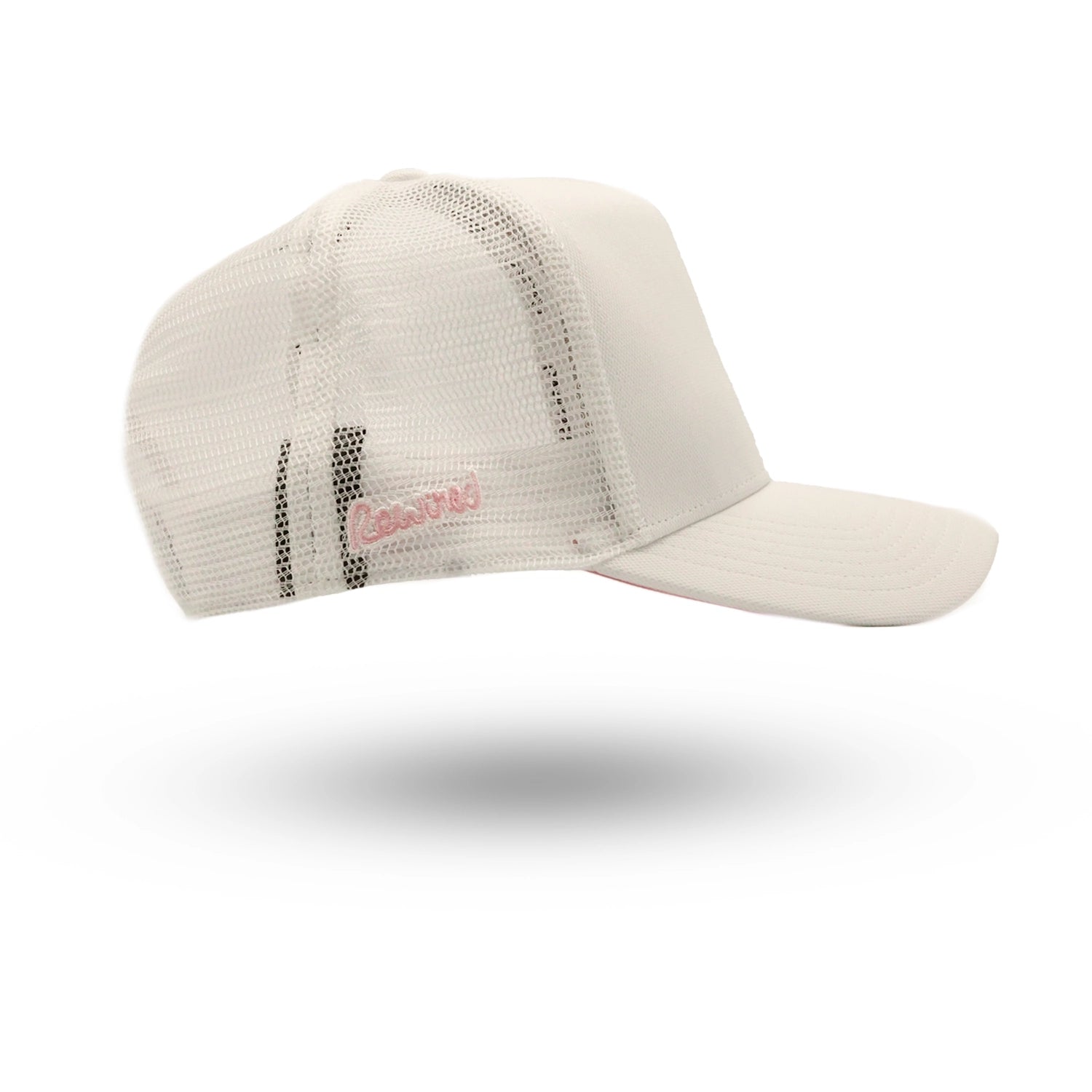 Rewired 2.0 Essential R Trucker Cap - White/Powder Pink - Right