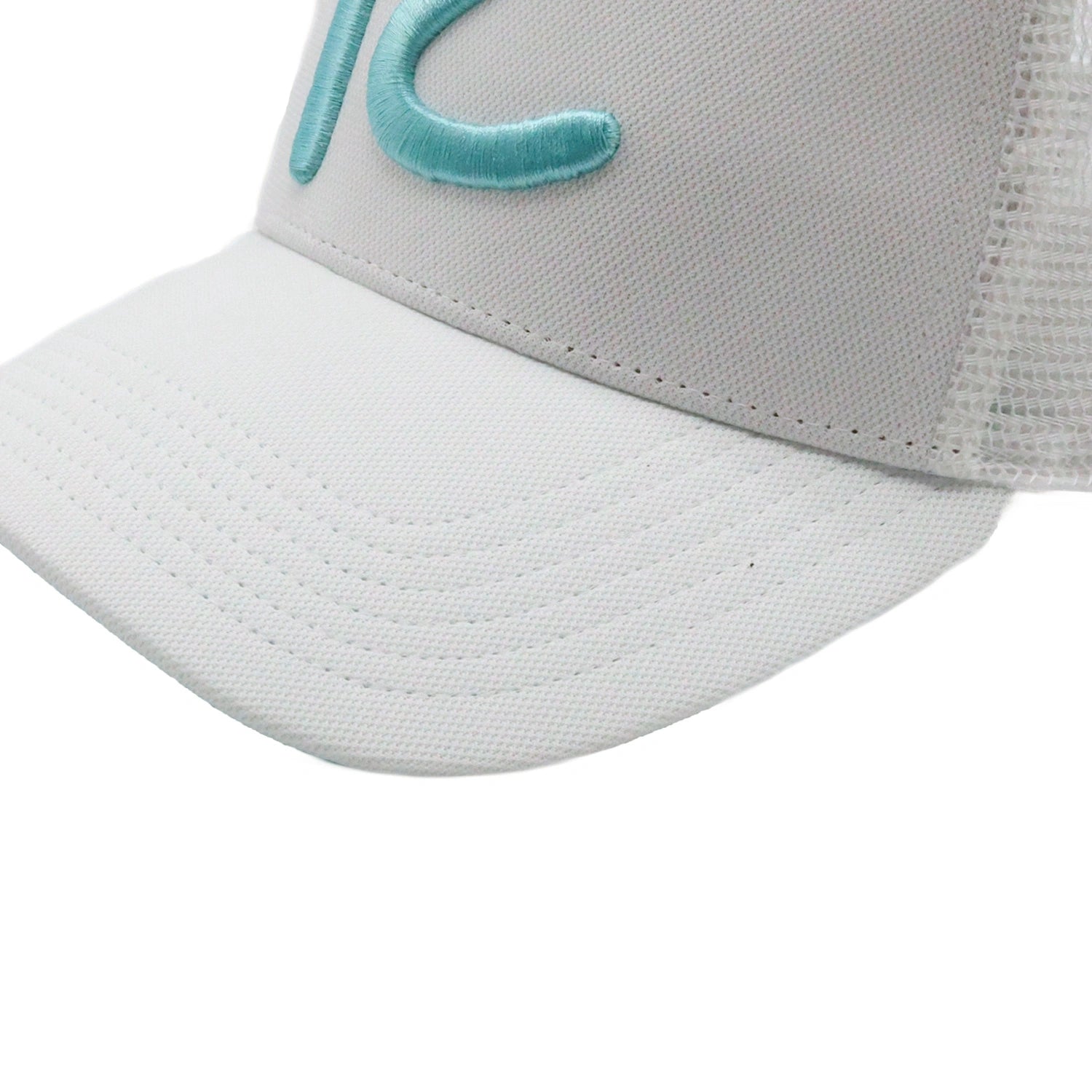 Rewired 2.0 R Trucker Cap - White/Aqua - Stitched Visor