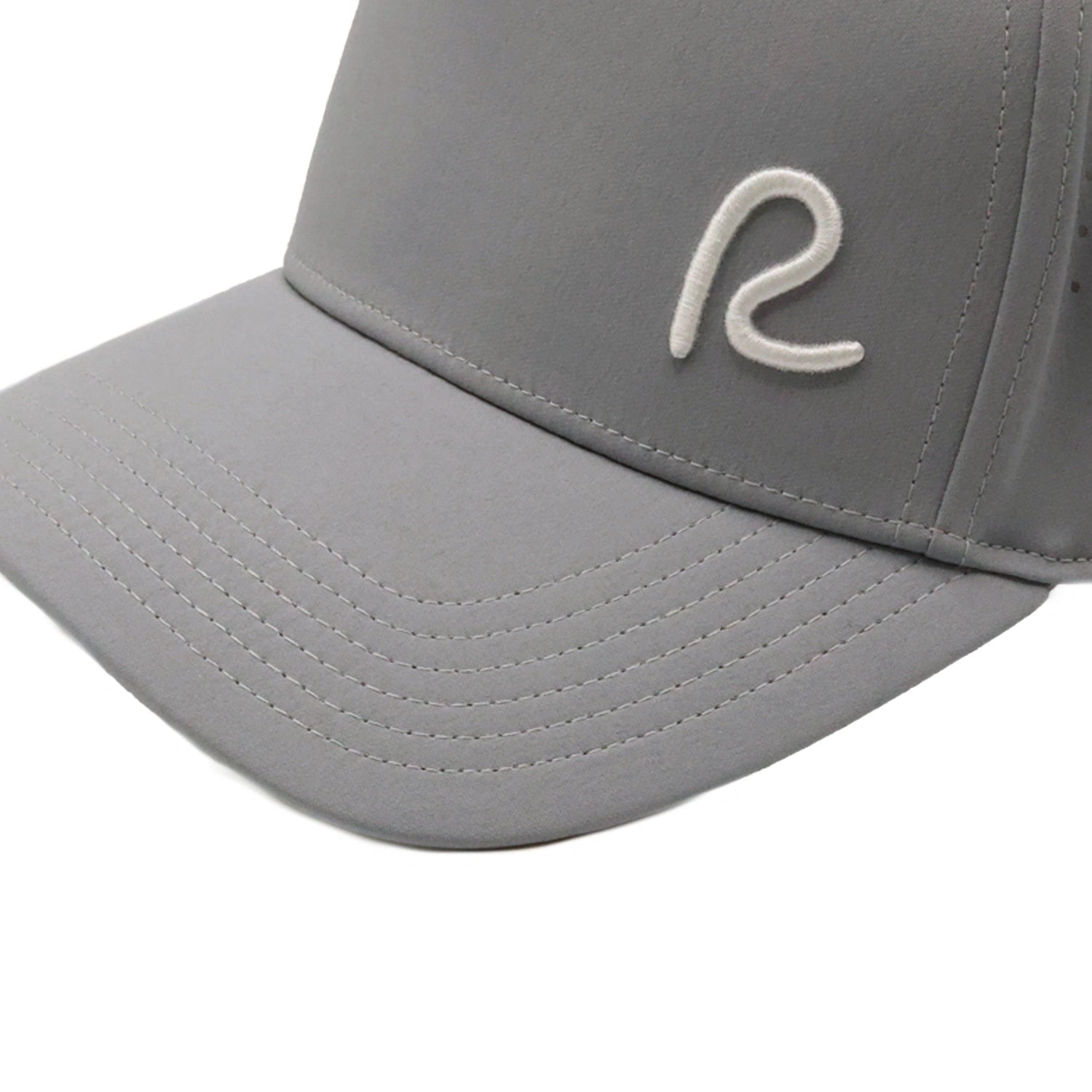 Rewired Apex Essential R Trucker Cap - Grey/White - Stitched Peak