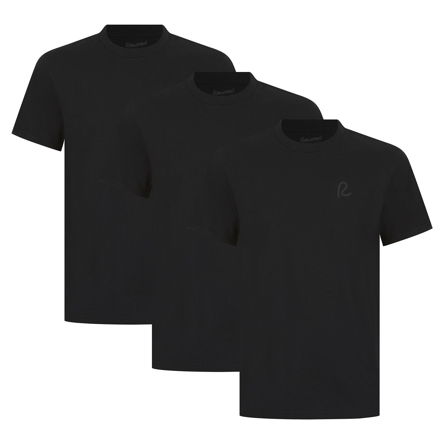 Rewired Premium T-Shirt Triple Pack - Black/Charcoal