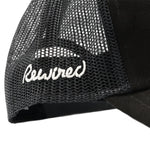 Rewired Essential Suede R Trucker Cap - Black/White - Side Script Logo