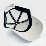 Rewired Matrix Baseball Cap - White/Light Grey - Branded Inner Taping & Contrast Under Visor