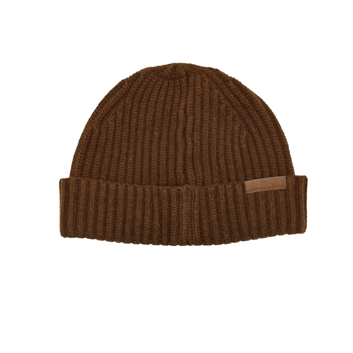 Rewired 100% Merino Wool Rib Beanie - Bark - Back